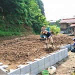 ロックの日の今日は益田市美濃地町墓所造成工事つ　づ　き………