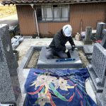 益田市の美濃地祖霊社墓地にて墓石の改修工事をさせていただきました！