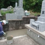 益田市木部町にてＯ家様墓石建之工事！浜田市弥栄町にてＳ寺様寺碑彫刻工事！